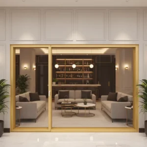 Luxury Modern Hotel Curtain Wall with Side Vent Window for Lobby & Lounge Villa & Gym Use Waterproof Acoustic Insulation