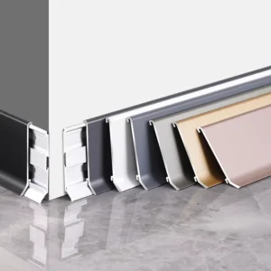 Metal Decorative Aluminum Profile Moulding Wall Protector Corner Flexible Baseboard Line Aluminium Floor Skirting Board
