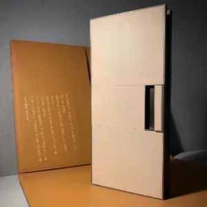Minimalist Bespoke Recessed Handle Pu Synthetic Fabric Covered Aluminum Frame Wardrobe Leather Door for Walk In Closet Bedroom