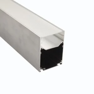 Modern 55X75MM Extruded Led Linear Office Light Aluminum Profile Channel With Silver Anodized Finish UGR<19 5 Year Warranty