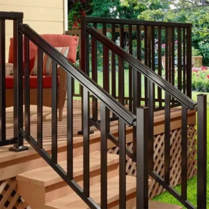 Modern Adjustable Aluminum Stair Handrail Water Rust Resistant Easy Install Customizable for Indoor Stair Balcony Railings