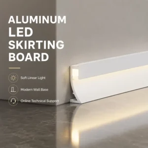 Modern Aluminum Alloy Baseboard with Embedded Lights for Hotel Decorating Warm and Comfortable Atmosphere