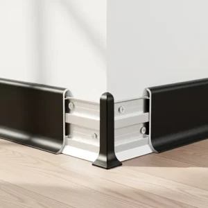 Modern Aluminum Alloy Floor Skirting Profile Board Durable Water Resistant for Living Room Hospital Apartment Skirting Board