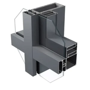 Modern Aluminum Alloy Glass Curtain Wall Customized Extrusion Profile Windows System