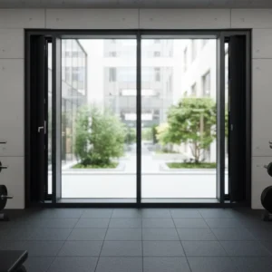 Modern Aluminum Alloy & Glass Gym Curtain Wall with Noise Insulation & Ventilation for Outdoor Use