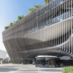 Modern Aluminum Exterior Wall Louvers Sun Shade Airfoil Extrusion