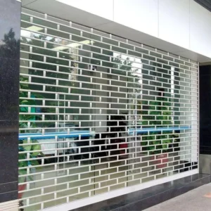 Modern Aluminum Frame Crystal Folding Door Custom Telescopic Transparent PC Sliding Door Collapsible Clear Crystal Door for Mall