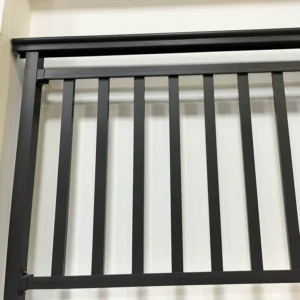 Modern Aluminum Handrail for Stairs and Balcony Outdoor Rust Resistant Matt Black Finish with Square Bar Railing Post