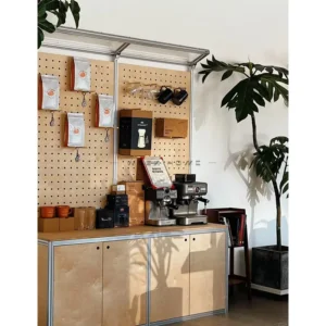 Modern Aluminum Profile Birch Ocean Board Eco Friendly for Display Cabinet Storage Cabinet Shopping Mall Supermarket Shelf