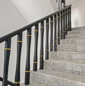 Modern Aluminum Stair Handrail Balustrade Powder Coated Anti Rust for Indoor Outdoor Custom Stair Railing System