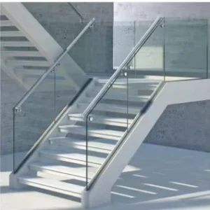 Modern Aluminum U Shape Channel System Profile Excellent View Frameless Balustrade Railing Clamp Stairs Custom Toughened Glass