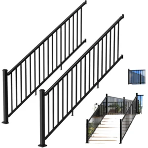 Modern DIY Aluminum Galvanized Steel Handrail Stair Fittings with Rust Resistant for Villa Balcony Courtyard