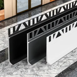 Modern Decorative Brushed Aluminum Alloy Profile Hidden Skirting Board Trim Eco Friendly Durable for Hotel
