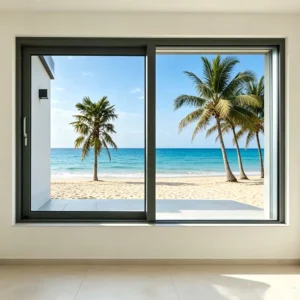 Modern Design Aluminum Alloy Horizontal Sliding Window Optional Mosquito Net Soundproof Waterproof Window for Apartment Balcony
