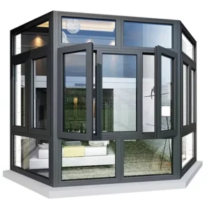 Modern Design Double Glazed Glass Tilt and Turn Aluminum Windows Impact Thermal Break Casements with Swing Open Style