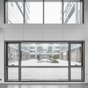 Modern Double Glazed Energy Saving Glass Curtain Wall Symmetrical Top Hung Windows for Hotel Commercial Complex Atrium