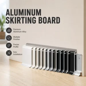 Modern Easy Installation 6CM Aluminum Clip on Flooring Trims Water Resistant Hospital Hotel Use 5 Year Warranty