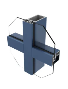 Modern Fixed Hanging Aluminum Curtain Wall Window Glazing Extrusion Commercial Building Perforated Facade Panel