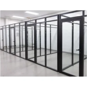 Modern Floor Ceiling Aluminum Office Partitions 100mm Series 45dB Soundproofing Eco Friendly Design Hospital School Use