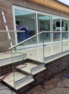 Modern Glass Balustrades Pool Fence With Aluminum Railing Base Shoe U Channel Handrails System