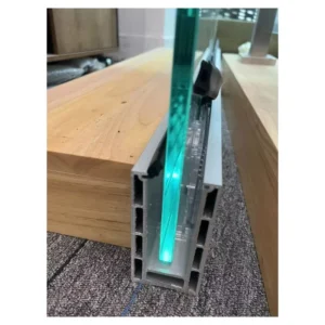 Modern Indoor Staircase Handrail Design Aluminum Stair U Channel Frameless Glass Railing for Residential