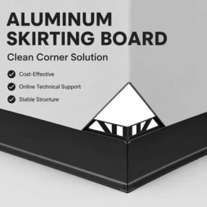 Modern L Shaped Aluminum Alloy Skirting Board Water Resistant Eco Friendly Easy Installation Concealed Wall Recessed Design