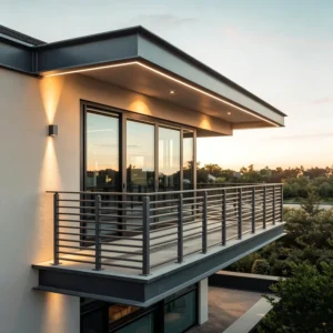 Modern Minimalist Aluminum Balcony Railing Customization Rustproof Corrosion-Resistant Stair Handrail & Guardrail Outdoor