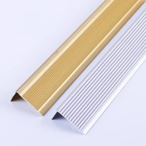 Modern Non Slip Aluminum Stair Nosing Profile for Tile Edge Trim Safety Waterproof Durable Metal Tiling Accessories