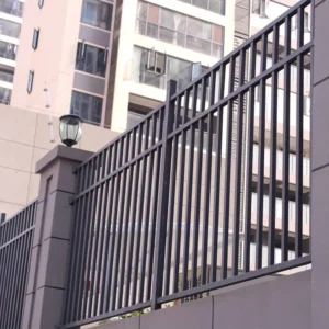 Modern Outdoor Powder Coated Carbon Steel Metal Fence Street Railing for Villa Garden Mall Application Galvanized Steel