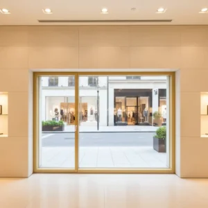 Modern Retail Store Front Curtain Wall Aluminum Alloy Glass Fireproof Anti Corrosion Floor Access Vent Window Easy Operation
