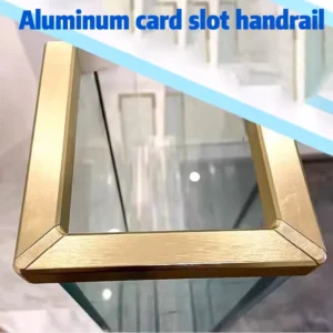 Modern Rustproof Aluminum Alloy Glass Railing Handrail for Stairs Balcony Home & Hotel Use Water Resistant & UV Protected