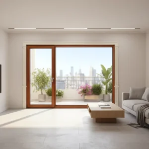 Modern Space Saving Villa Curtain Wall Floor Vent Window Large Flat Living Room Balcony Connection Thermal Insulation Noise