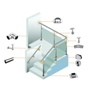 Modern Stainless Steel Deck Railing Accessories Series 304 316 Stair Balcony Baluster Design Glass Cable Handrail Bracket