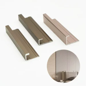 Modern Style Aluminum H Profile Trim Waterproof Living Room Decorative Trim for Apartment Metal Material