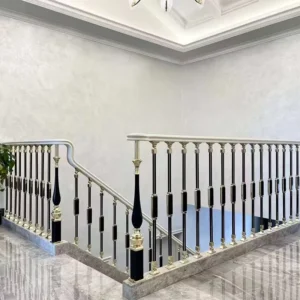 Modern Style Customized Aluminum Stair Handrail for Villas Indoor Stair Parts Plastic Railing Staircase Application