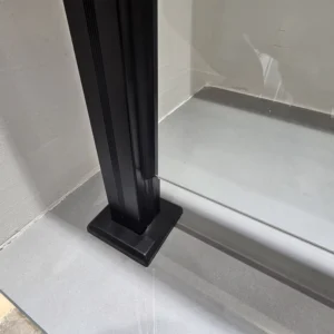 Modern style Aluminum Handrails with Heat treated Tempered Glass Staircase Railings