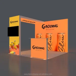 Modular 10×10 Ft Exhibition Booth Partition Walls Aluminum Profile Light Box for Perfume Trade Show Displays Exhibition Booth