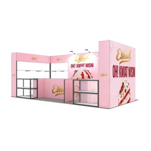 Modular 10×20 Tool Free SEG Showcase Cabinet Shelf Booth Trade Show Stand Exhibition