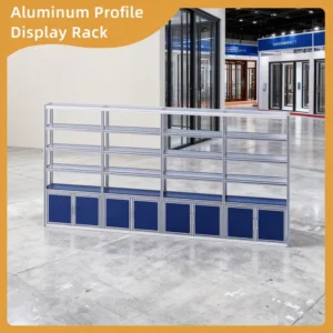 Modular Aluminum Profile Exhibition Stand Corrosion Resistant Multi Grid Display Rack with Polished Frames