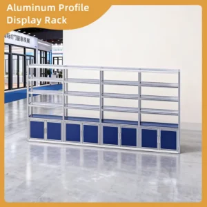 Modular Assembly Aluminum Profile Exhibition Stand Multi Tier Grid Display Rack for Trade Fair Product Presentation