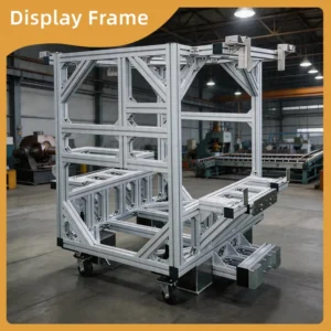 Modular Screen Display Stand with Aluminum Profile Frame and Modular Accessories for Customization