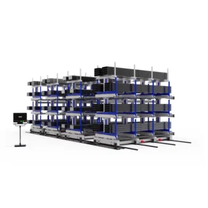Movable Rail Type Cantilever Shelves Foldable Design for Aluminum Pipes Metal Bars
