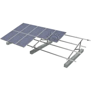 Multi Column Steel Ground Mounting System Galvanized Steel Solar PV Panel Ground Mount Bracket Easy Installation for Outdoor
