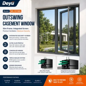 NFRC Certified Hurricane Proof Fixed Windows Florida Impact Glass Thermal Break Aluminum Frame for Coastal Storm Protection
