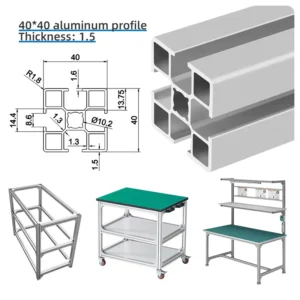 National Standard 4040 Industrial Aluminum Profile Frame 40×40 Trolley Line Workbench Shelf Aluminum Profile