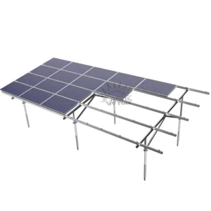 New Aluminum Multi Column Ground Mounting System Anodized AL6005 T5 Solar PV Ground Mount Bracket Fast On Site Installation