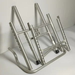 OEM CNC Machining Parts Bend Molding Aluminum Shower Chair Frame Multi Adjust Holes Polished Aluminum Alloy Support Frame