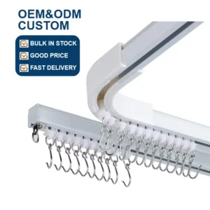 OEM Custom Flexible Bendable Aluminum Curtain Track Silent Curtain Rail For Window Treatment Accessories