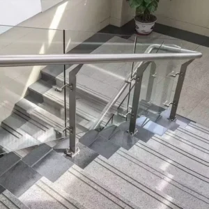 OEM/ODM SS201/304 Custom Design Modern Hotel Safety Tempered Glass Railing System Balcony Stainless Steel Profile Handrail Pillar