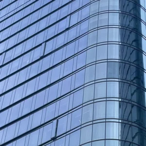 OUNA Customized Frameless Tempered Glass Curtain Wall System for Modern Office and Commercial Building Large Size Facade